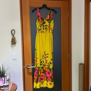 Classic vintage Hawaiian fitted long dress.